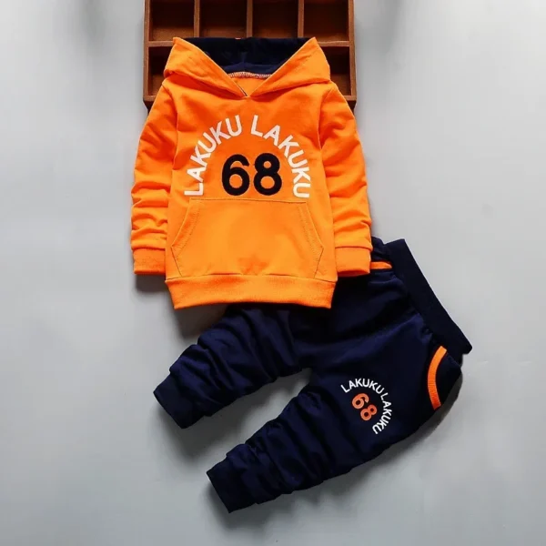 DIIMUU Boy Jeans Clothes Set Autumn Kids Denim Hooded Coat + Pants Outfits Baby Long Sleeve Clothing 1 2 3 4 Years Tracksuits 1