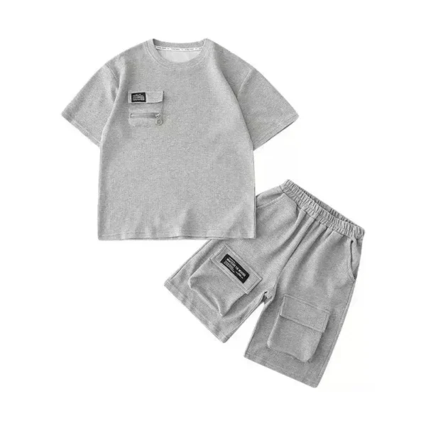 Children's Clothing Boys Children's Top and Bottom Clothes Sets 5 6 7 8 9 10 11 12 13 14 15 Years Baby Summer Clothes Tracksuit 5