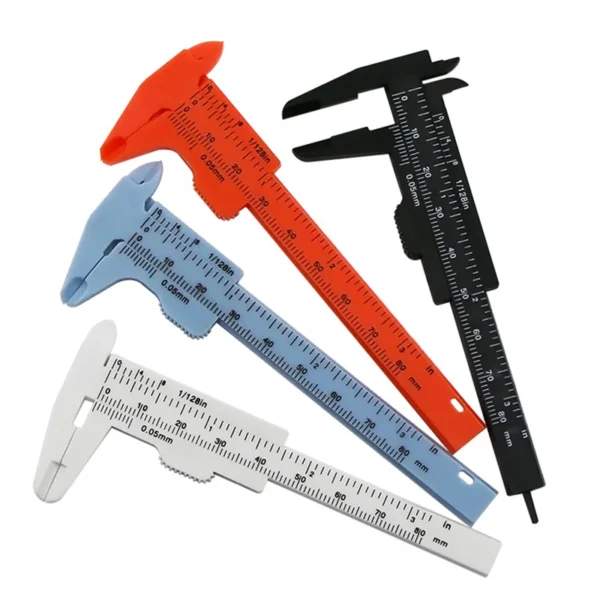 New Mini Plastic Vernier Caliper, 0-80mm Measuring Jewelry Measuring Tool, Students Caliper, Small Gifts 6