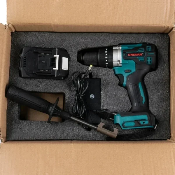 1500W Brushless Electric Impact Drill 20+3 Torque 3In1 Electric Screwdriver Hammer Drill Power Tools For Makita 18V Battery 6