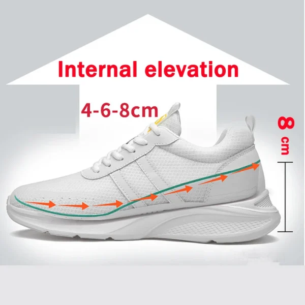 2023 Men Sneakers Elevator Shoes Height Increase Shoes for Men Height Increasing Shoes man increase shoes 6-8cm 3