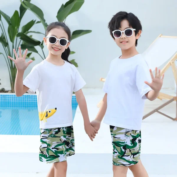 Teenager Boy Swim Shorts 2 3 4 5 6 7 8 9 10 11 Years Beach Wear Short Pants Green Camouflage Toddler Board Short Swiming Trunks 4