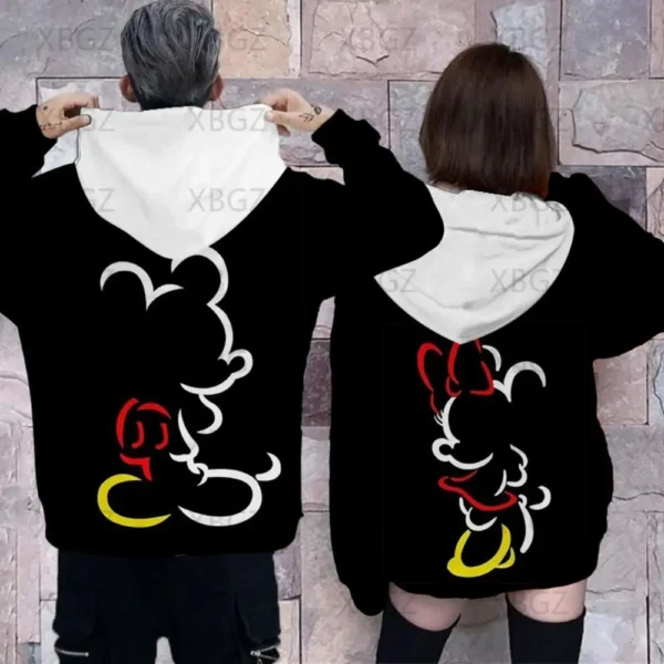 Couple Outfit Sweatshirt Woman Children's Hoodie Men's Minnie Mouse Hoodies Print Top Disney Women Clothing Fashion Sweatshirts 4