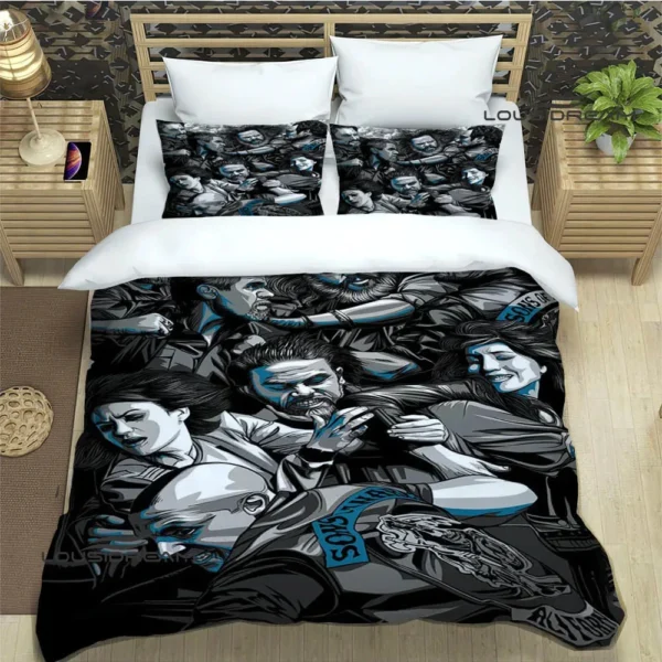 Sons of Anarchy Retro printed Bedding Sets exquisite supplies set duvet cover bed comforter set bedding set luxury birthday gift 6