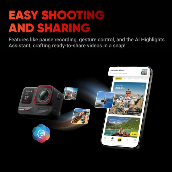 Insta360 Ace Pro - 8K/4K Leica Action Camera, Flagship 1/1.3 6