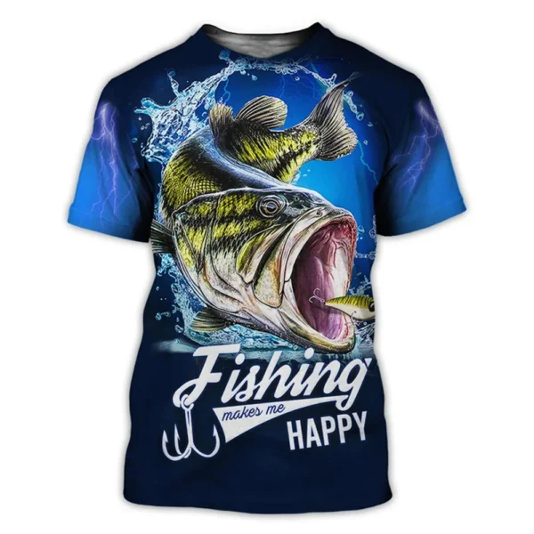 Outdoor Fishing 3d Children's Tops Teenagers From 10 To 12 Years T-Shirts For Boys Girls Korean Kids Clothes Summer Short Sleeve 6