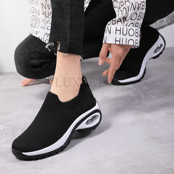 Wedge Platform Sneakers Women New Fashion Casual Sport Shoes Ladies Air Cushion Running Mesh Breathable Women Vulcanized Shoes 1