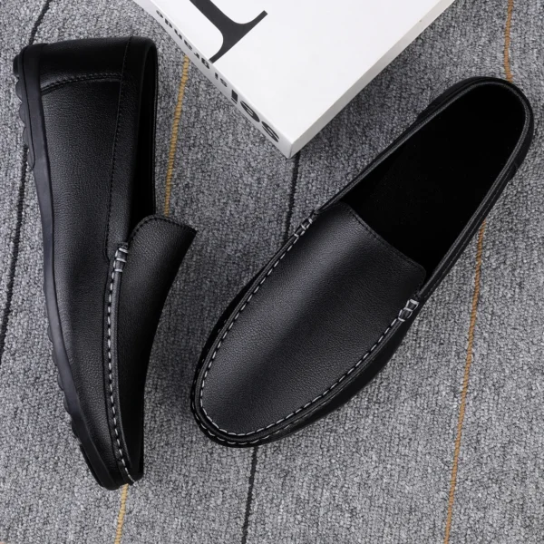 Summer Men Loafers Wedding Dress White Driving Moccasins Footwear Man Casual Shoes Leather Slip On Super Lightweight Male Shoes 6