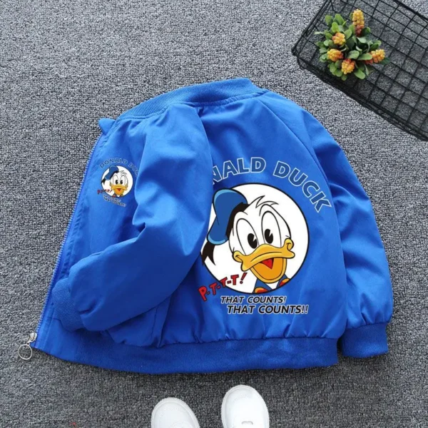 New Spring Baby Boys Girls Jacket Fashion Cartoon Mickey Minnie Mouse Print Outerwear for Kids Clothes Children Windbreaker Coat 5