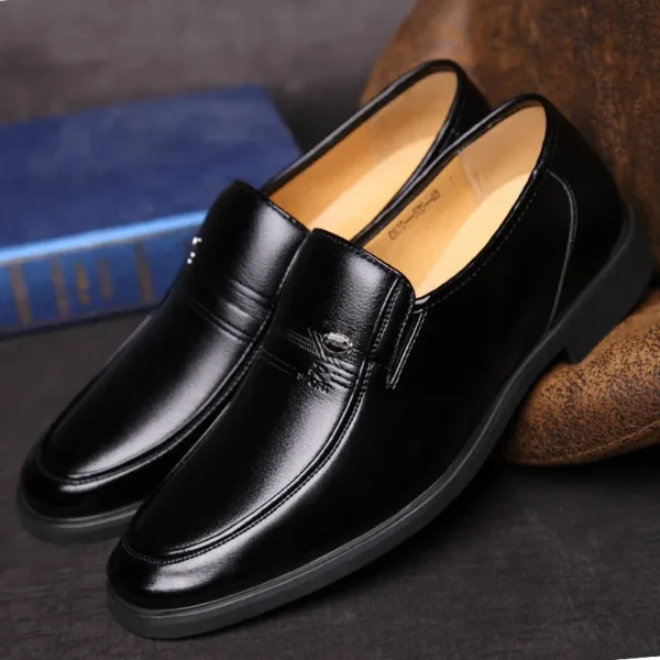 Leather Men Formal Shoes Luxury Brand 2023 Men's Loafers Dress Moccasins Breathable Slip on Black Driving Shoes Plus Size 38-44 5