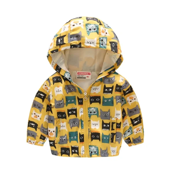 Fashion Boys Jacket Spring Autumn Summer Casual Kids Windbreaker Coats For Girls Hooded Outwear 2 3 4 5 6 Year Children Clothing 3