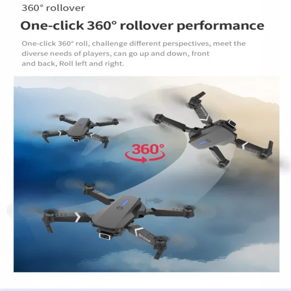 Professional E88 Drone 4k HD Aerial Camera WiFi FPV Foldable Quadcopter Children's Toy Gift RC Helicopter 6