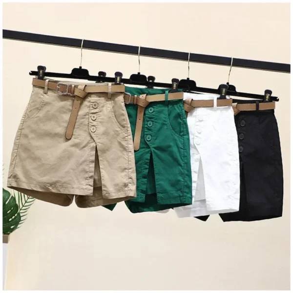 Pure cotton casual shorts for women in summer wear Korean version versatile A-line pants summer pants women's shorts 2