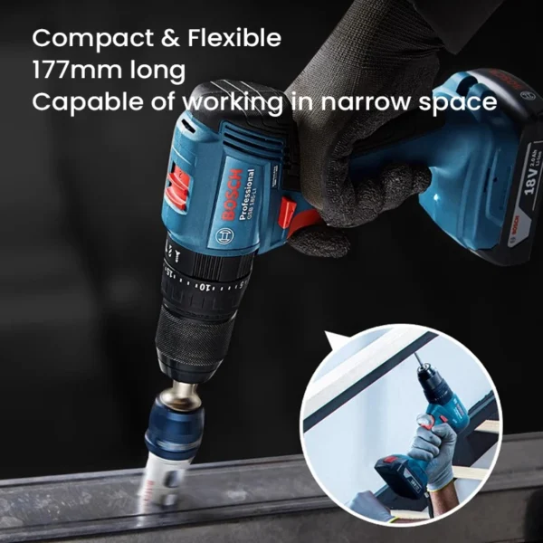 Bosch Professional GSB185 LI Cordless Impact Drill Brushless Motor 18V Electric Screwdriver Driller Power Tool 6