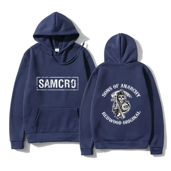 2024 New Spring Men's Hoodie Sons of Anarchy SAMCRO Double Sided Print Sweatshirt Men Womnen Fashion Brand Design Pullover 5