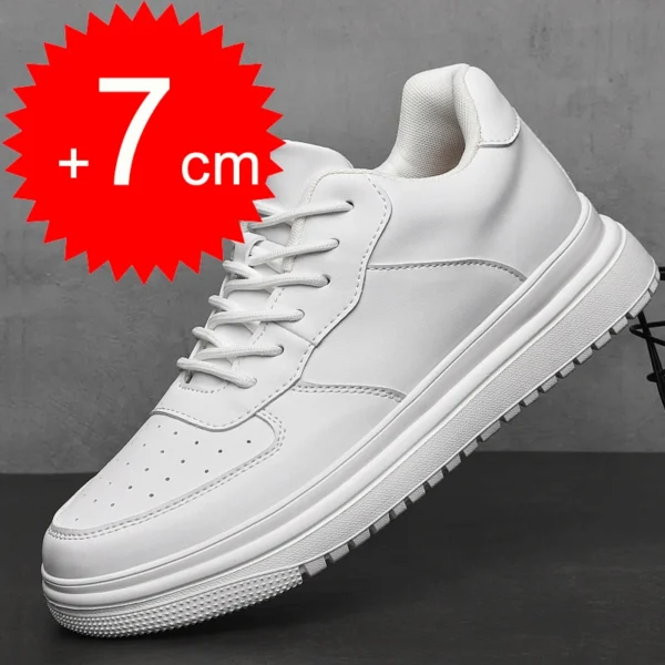 Men's Sneakers Elevator Shoes Invisible Inner Height Increasing 7CM Summer Tennis Men Sports Shoes Heighten Increased Shoes 1