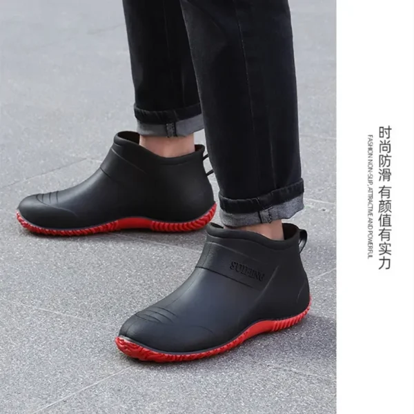 Quality Men Waterproof Shoes Simple Men's Rain Boots 2023 Unisex Comfortable Non-slip Slip-on Rain Boots сапоги резиновые мужчин 2