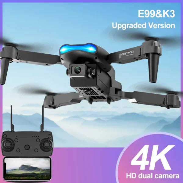 E99 K3 Pro HD 4k Drone Camera High Hold Mode Foldable Mini RC WIFI Aerial Photography Quadcopter Toys Helicopter 1