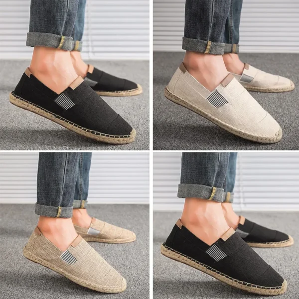 High Quality Mens Shoes Casual Male Breathable Canvas Casual Shoes Men Chinese Fashion Soft Slip on Espadrilles for Men Loafers 3