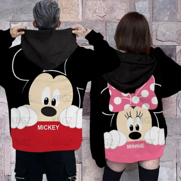 Couple Outfit Sweatshirt Woman Children's Hoodie Men's Minnie Mouse Hoodies Print Top Disney Women Clothing Fashion Sweatshirts 5