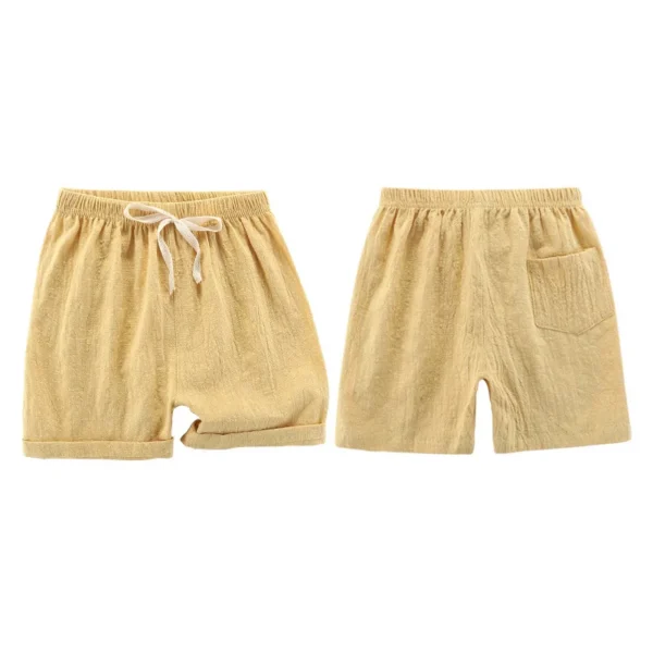 Boys Girls Shorts 2024 Cotton Linen Soft Children's Shorts for Kids Toddler 1 to 2 3 4 5 6 7 8 9 10 11 12 Years Summer Clothing 2