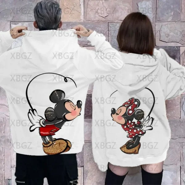 Couple Outfit Sweatshirt Woman Children's Hoodie Men's Minnie Mouse Hoodies Print Top Disney Women Clothing Fashion Sweatshirts 1