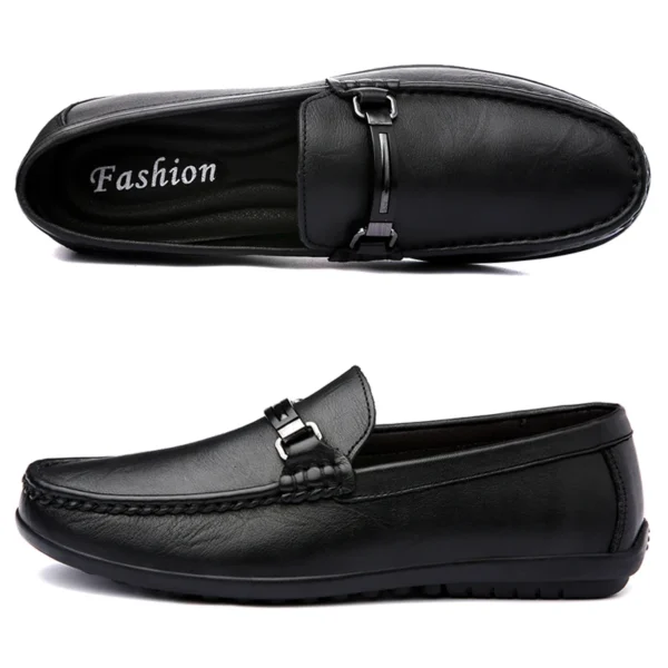 Loafers Men Casual Leather Shoes Slip On Spring Summer Black Brown Fashion Italian Trendy Luxury Designer Brand Loafer 5