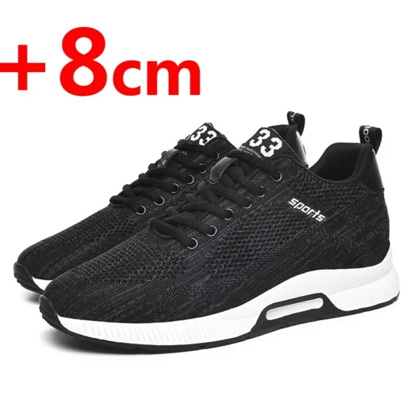 Men Sneakers Elevator Shoes Hidden Heels Breathable Heightening Shoes For Men Increase Insole 6CM Sports Casual Height Shoes 3