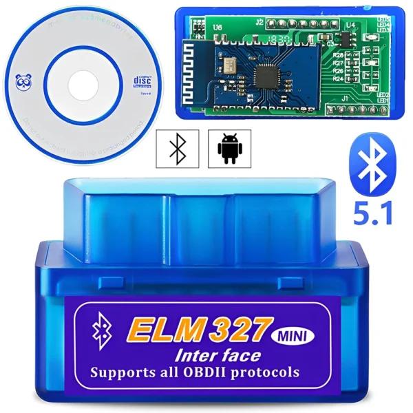 Mini Eml327 V2.1 OBD 2 Bluetooth Car Diagnostic-Tools For Android Scanner Code Support Smart Scan Tool ODB2 Scanner Tool 1