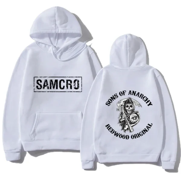 2024 New Spring Men's Hoodie Sons of Anarchy SAMCRO Double Sided Print Sweatshirt Men Womnen Fashion Brand Design Pullover 6