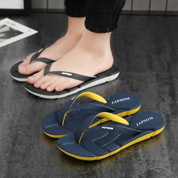 Fashion Blue Massage Slippers Men Flip Flops Sale Big Size 48 Casual Slides Men Non Slip Beach Slippers For Men chanclas hombre 4