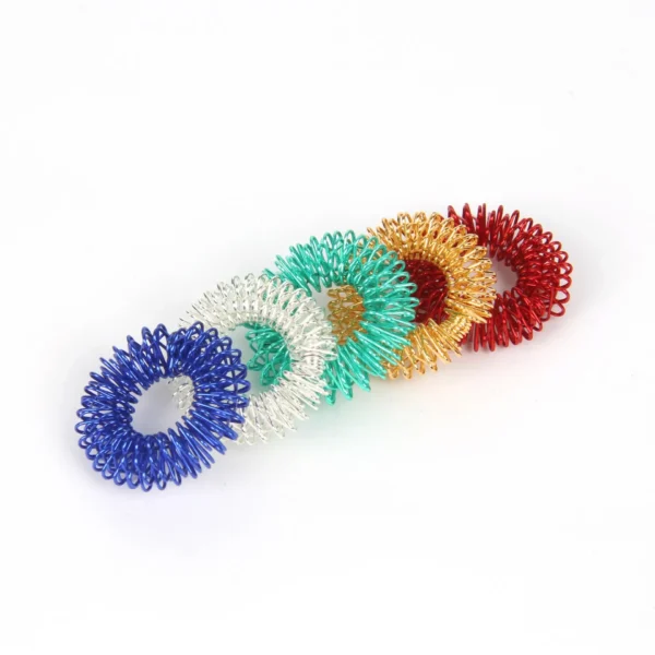 5-15pcs Acupressure Rings Spiky Sensory Finger Rings Set for Teens  Adults Stress Reducer Massager Stress Relief Fidget Toys 6