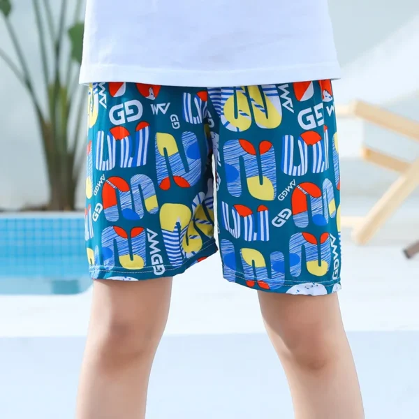 2 4 6 8 10 12 14 Year Old Children Shorts Baby Toddler Yeenagers Summer Print Short Pant Boys Swimsuit Swimwear for Girl Clothes 6