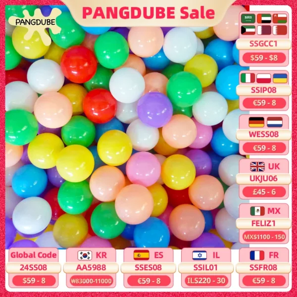 PANGDUBE 5.5cm 100/50pcs Inflatable Balls Toy Colorful Balls for Dry Pool Children's Pool Balls for Playpen Soft PP Ocean Balls 1