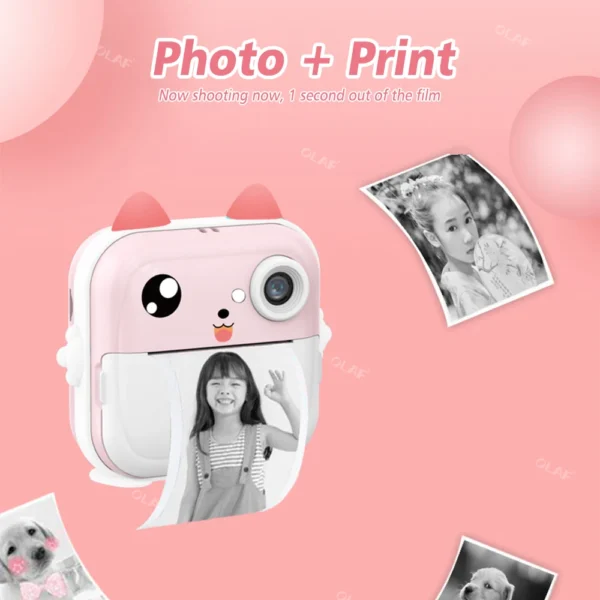 Children's Instant Print Camera Kids Digital Photo Video Camera with Thermal Printer Child Camera Birthday Gift Toy for Boy Girl 2