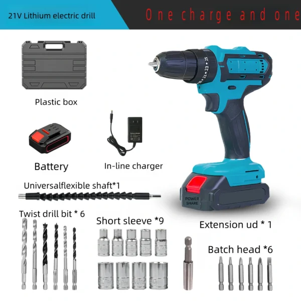 12V/21v mini portable electric original Makita impact electric cordless drill screwdriverBrushless professional electric drill 4