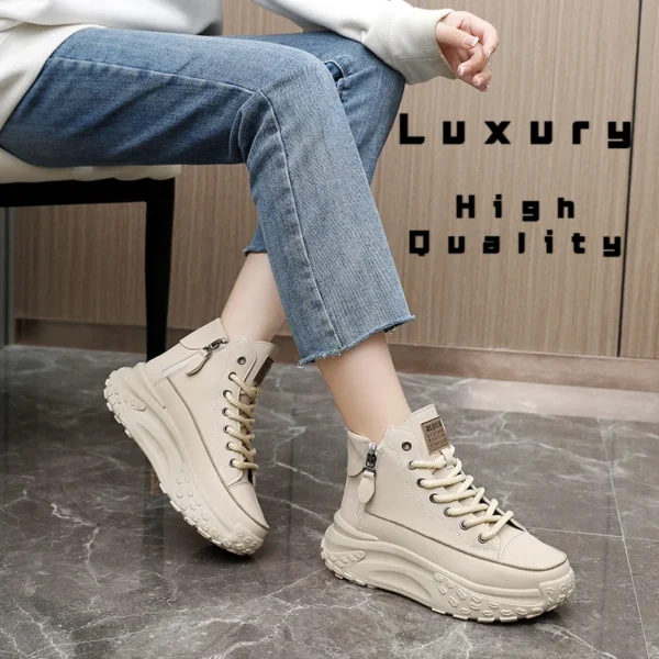 2024 New Women Sneakers Luxury Fashion High Top Women Boots Platform Casual Shoes Outdoor Running Shoes for Women Tenis De Mujer 2