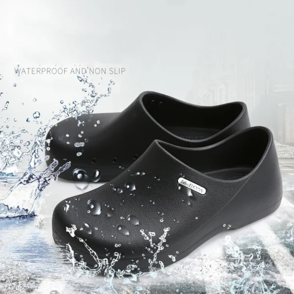 Ngouxm Men Chef Shoes Women Non-slip Waterproof Oil-proof Kitchen  Nurse Shoes Work Cook Shoes 3