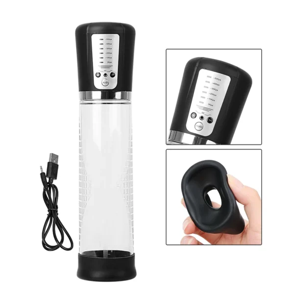 Automatic Penis Vacuum Pump Cock Dick Enlargement Extender Sex Toys Male Masturbator Suck Cup Bigger Growth Pump For Men 3