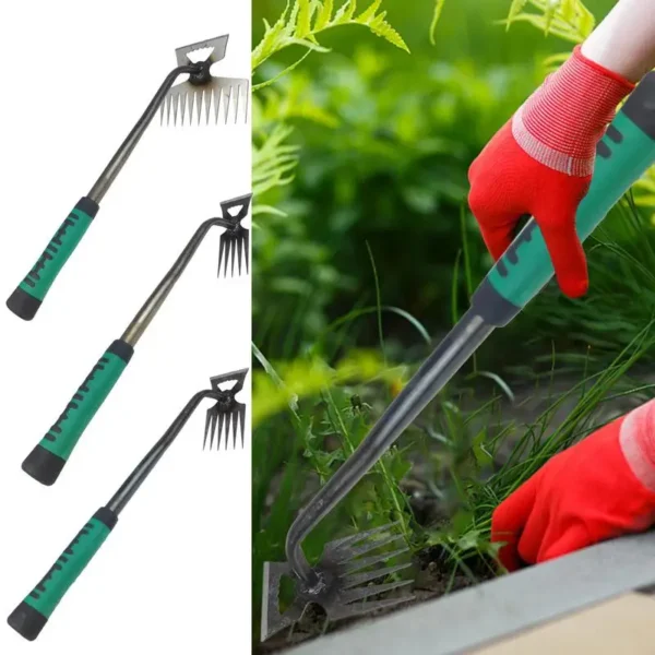 2 In 1 Manual Weeds Remover Tool Grass Rooting Loose Garden Gardening Puller Removal Weeding Tool for Garden Lawn Yard 2