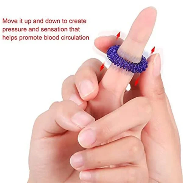 5-15pcs Acupressure Rings Spiky Sensory Finger Rings Set for Teens  Adults Stress Reducer Massager Stress Relief Fidget Toys 4