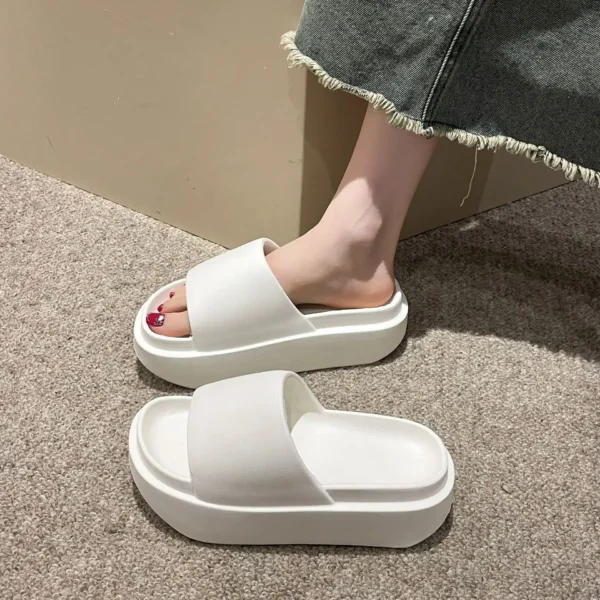 6cm New Thick Sole EVA Slippers for Women Fashion Home Platform Slippers for Summer Outwear Non Slip Elevated Slippers for Women 2