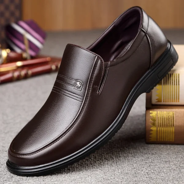 Shoes Men Loafers Genuine Leather Handmade Slip On Business Casual Shoes Classic Soft Leather Hombre Breathable Men Shoes Flat 1