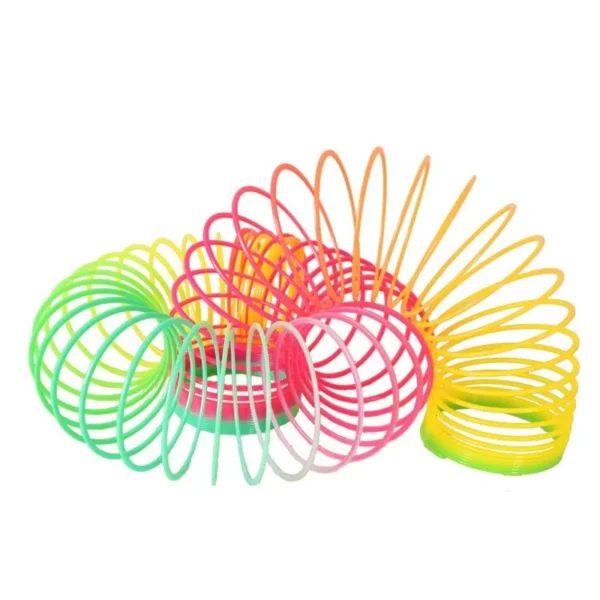 Color Rainbow Circle Funny Magic Toys Early Development Educational Folding Plastic Spring Coil Children's Creative Magical Toys 5