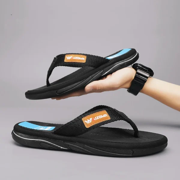 2023 Summer Flip Flops Men Beach Sandals Anti-slip Breathable Casual Men Beach Slippers Outdoor Big Size 45 3