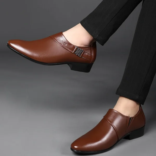 Luxury Men Leather Shoes Formal Dress Shoes for Male Plus Size Party Wedding Office Work Shoes Slip on Business Casual Oxfords 4