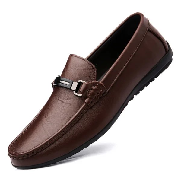 Loafers Men Casual Leather Shoes Slip On Spring Summer Black Brown Fashion Italian Trendy Luxury Designer Brand Loafer 2