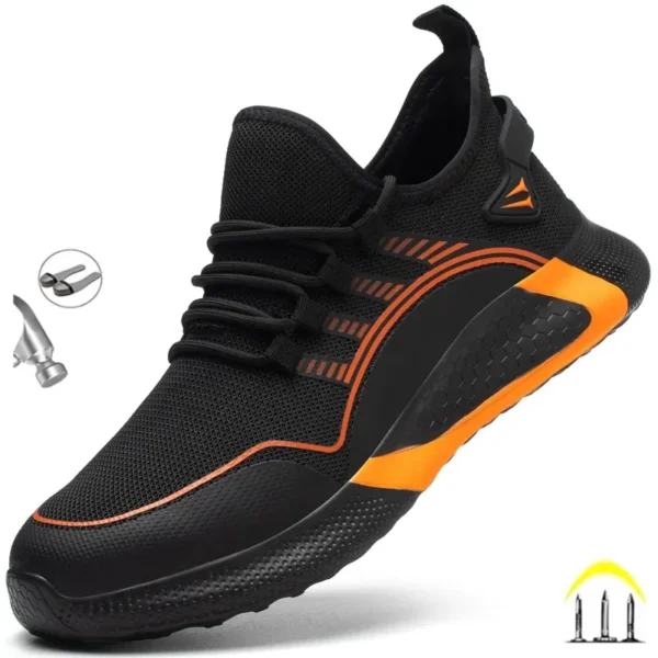 Large Size 50 Safety Shoes Men Anti-Smashing Steel Toe Cap Puncture Proof Indestructible Light Breathable Sneaker Work Shoes 1