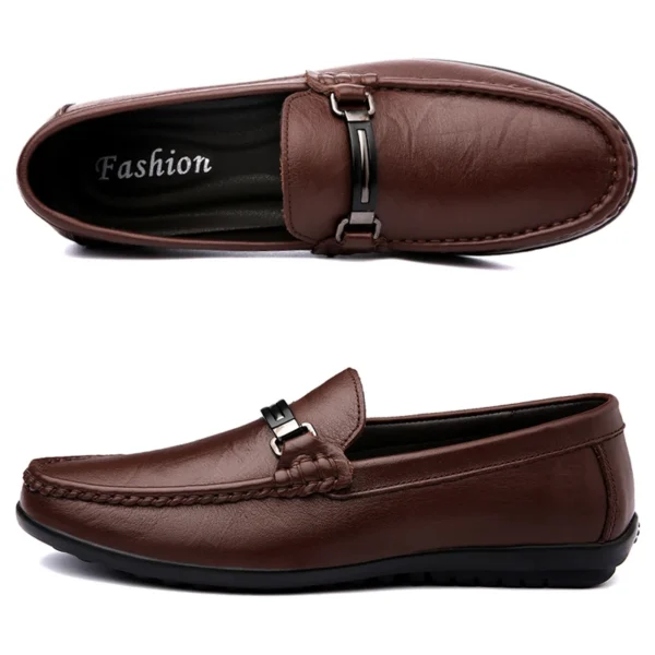 Loafers Men Casual Leather Shoes Slip On Spring Summer Black Brown Fashion Italian Trendy Luxury Designer Brand Loafer 6