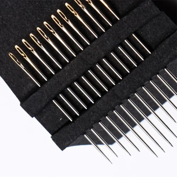 12PCS Sewing Needles Multi-size Side Opening Stainless Steel Darning Sewing Household Hand Tools 3